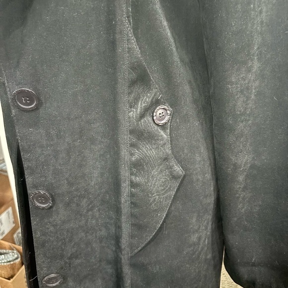 Vintage Black Trench, Large - Picture 6 of 7